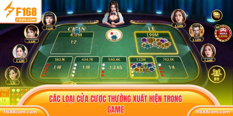 Xóc Đĩa Online - Bật Mí Mẹo Rinh Thưởng Nhanh Chóng 2 Các loại cửa cược thường xuất hiện trong game
